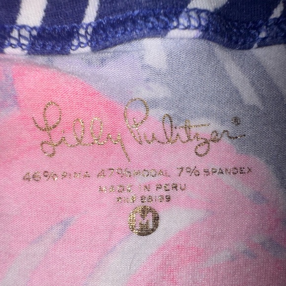 Lilly Pulitzer Audelia Off Shoulder True Blue Paradise Point Size Medium VGUC - Picture 6 of 9